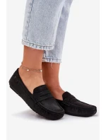 Dámské semišové mokasíny Big Star model 21693785 Černé - Big Star Shoes Dámské semišové mokasíny Big Star model 21693785 Černé - Big Star Shoes