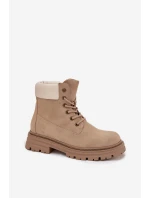 Dámské trapery na šněrování béžové Norena Dámské trapery na šněrování béžové Norena