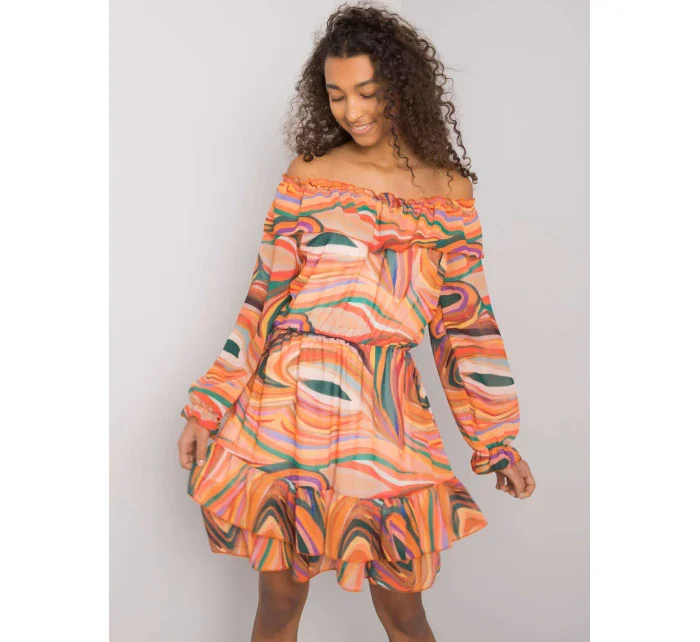 Šaty DHJ SK oranžová model 16283480 - FPrice Šaty DHJ SK oranžová model 16283480 - FPrice