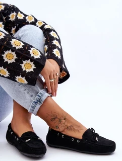 Dámské semišové mokasíny černé Si Passione