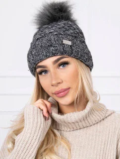 Čepice K169 černá+šedá