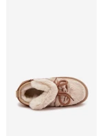 Dětské a mládežnické sněhule s kožešinou D Franklin DFSH370011 Béžové