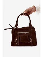 Hnědá kabelka z imitace semiše model 22220867 - Flora&Co Hnědá kabelka z imitace semiše model 22220867 - Flora&Co