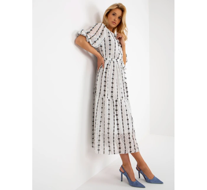 Sukienka LK SK 508963 1.38 biało czarny