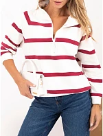 Bluza RV BL model 22401106 biało czerwony - FPrice Bluza RV BL model 22401106 biało czerwony - FPrice