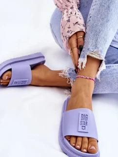 Dámské módní pantofle Big Star - světle fialové