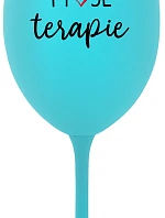 MOJE TERAPIE - tyrkysová sklenice na víno 350 ml