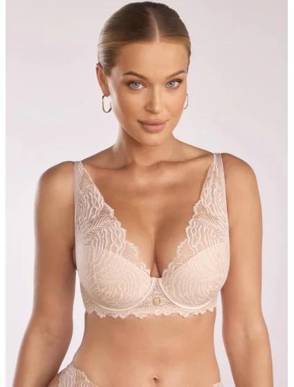 Dámská push-up podprsenka Luna PU-1103 Béžová - Kinga