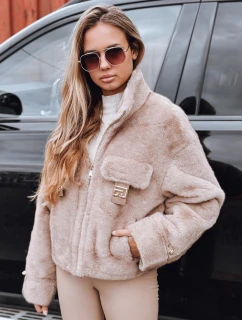 FashionStreet dámský krátký béžový kožich TY5248