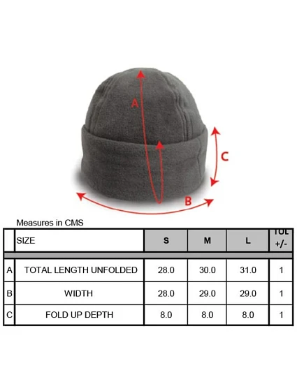 RC Fleecová čepice s širokou manžetou 28. grey model 22424846 - Result Headwear RC Fleecová čepice s širokou manžetou 28. grey model 22424846 - Result Headwear