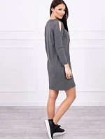 Šaty s potiskem Dream v grafitové barvě