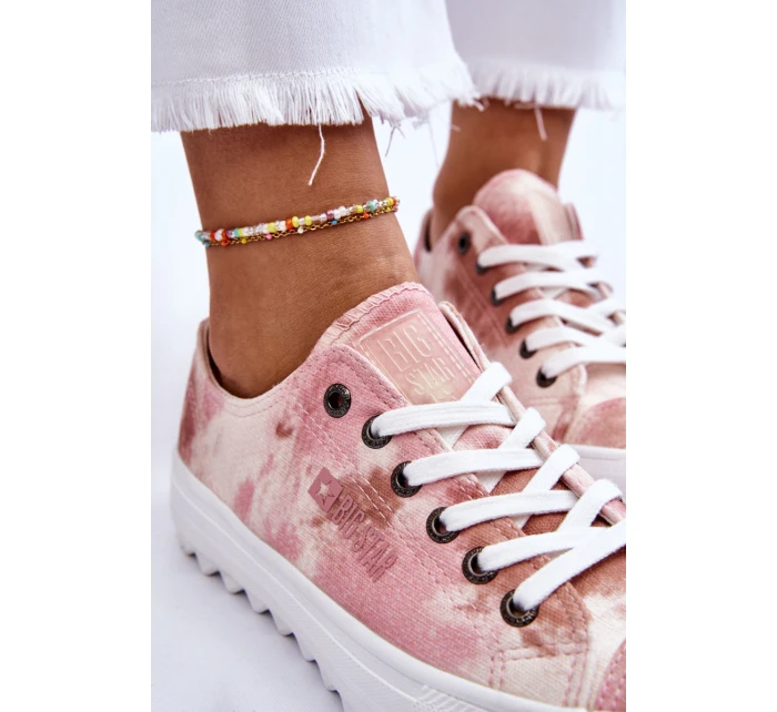 Módní nízké tenisky Big Star LL274044 růžovo-béžová Módní nízké tenisky Big Star LL274044 růžovo-béžová