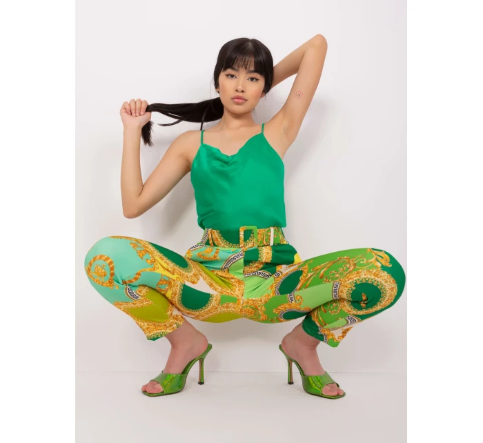 Kalhoty DHJ SP 12787D.11 světle zelená