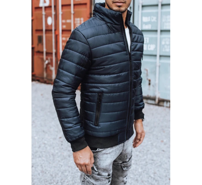 Pánská přechodná bunda prošívaná tmavě modrá FashionStreet TX2822z