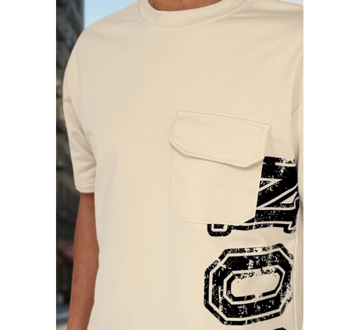 Pánský khaki komplet s potiskem Dstreet model 21988644 - FashionStreet Pánský khaki komplet s potiskem Dstreet model 21988644 - FashionStreet