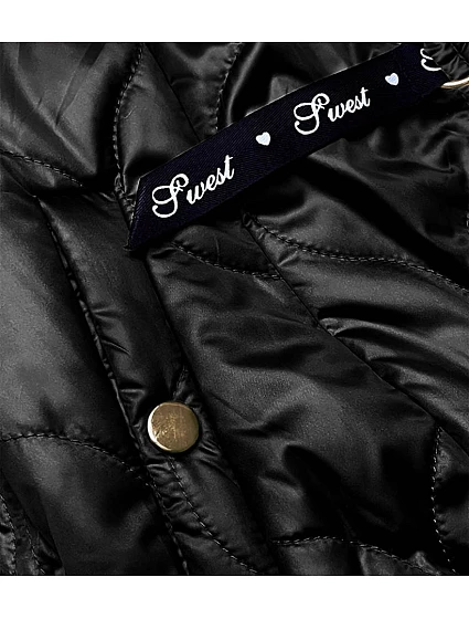Černá krátká dámská bunda se stojáčkem model 20955145 - S'WEST