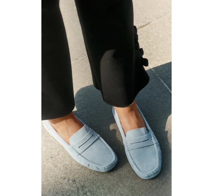 Semišové Dámské Mokasíny Big Star model 21693799 Modré - Big Star Shoes Semišové Dámské Mokasíny Big Star model 21693799 Modré - Big Star Shoes