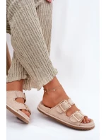 Dámské Sandály S Přezkami A Dekorativním Obšitím Béžové Visley Dámské Sandály S Přezkami A Dekorativním Obšitím Béžové Visley