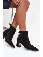 Dámské kotníkové boty na podpatku s tkaničkami černé Halisse Dámské kotníkové boty na podpatku s tkaničkami černé Halisse