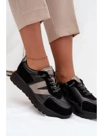 Dámské tenisky na platformě model 21712571 Černé - VINCEZA