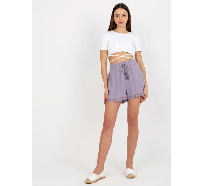 Dámské šortky D73760M62233KB světle fialová - FPrice