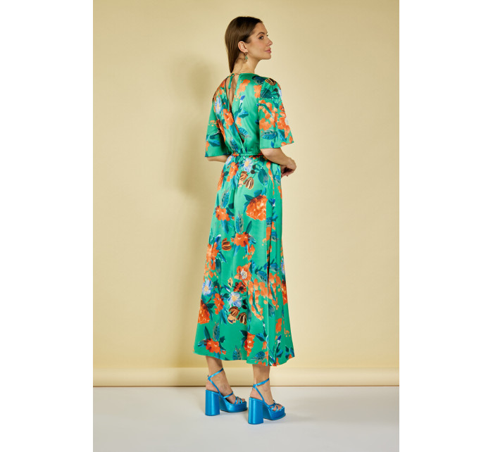 Monnari Šaty Dlouhé šaty s obálkovým výstřihem Multicolor
