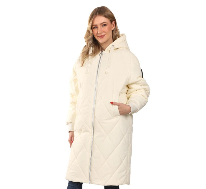 Dámský kabát NAX NOPPA creme Dámský kabát NAX NOPPA creme