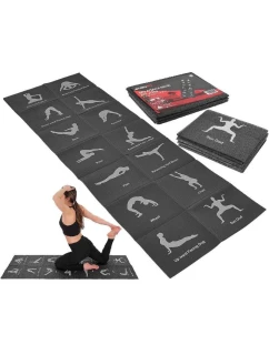 Skládací podložka na jógu 1700x600x5MM ČERNÁ ENERO FIT