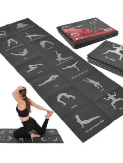 Skládací podložka na jógu 1700x600x5MM ČERNÁ ENERO FIT