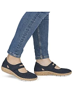 Dámská obuv na suchý zip tmavě modrá model 22060750 - Rieker Dámská obuv na suchý zip tmavě modrá model 22060750 - Rieker