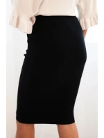 Dámská sukně z elastického viskózového úpletu černá Dámská sukně z elastického viskózového úpletu černá