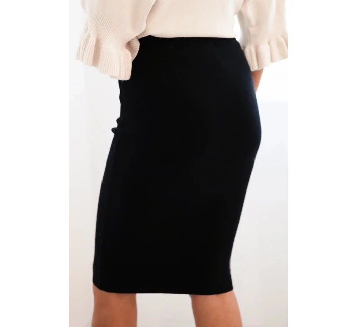 Dámská sukně z elastického viskózového úpletu černá Dámská sukně z elastického viskózového úpletu černá