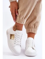 Klasické sportovní boty bílé a zlaté Follow Me Klasické sportovní boty bílé a zlaté Follow Me