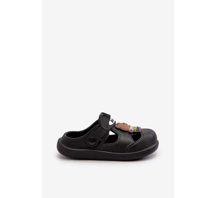 Dětské pěnové žabky s ozdobou Černé Opleja