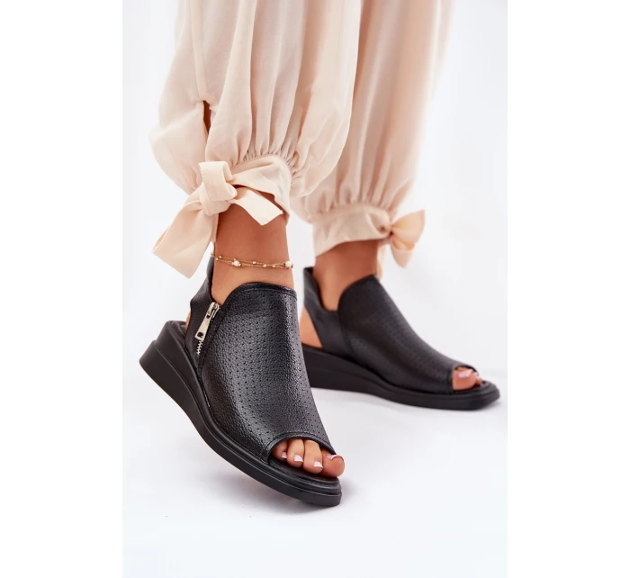 Dámské Sandály Na Klínu Černé Mevinette Dámské Sandály Na Klínu Černé Mevinette