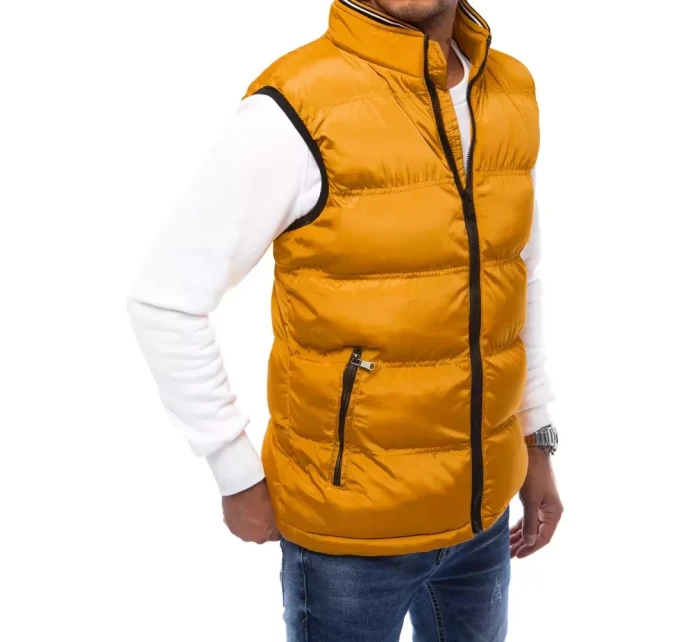Pánská prošívaná žlutá vesta FashionStreet TX4084