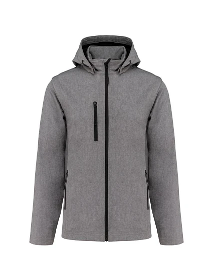 Kariban K 422 Unisex 3-vrstvá softshellová bunda s kapucí 20.K422 marl grey Kariban K 422 Unisex 3-vrstvá softshellová bunda s kapucí 20.K422 marl grey