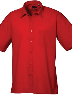 Premier PR 202 Popelínová košile s krátkým rukávem 39.0202 red