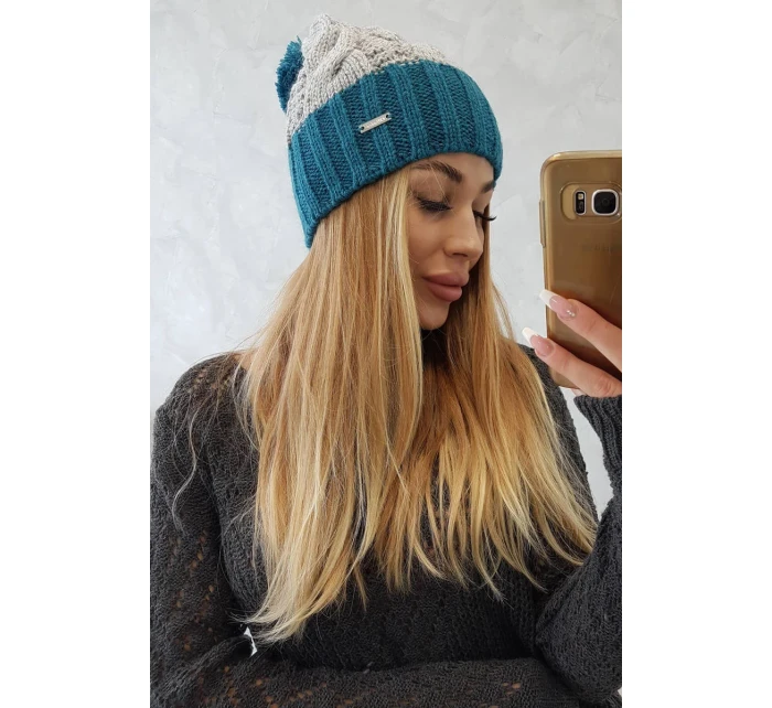 Fleecová čepice Paris K212 grey+marine