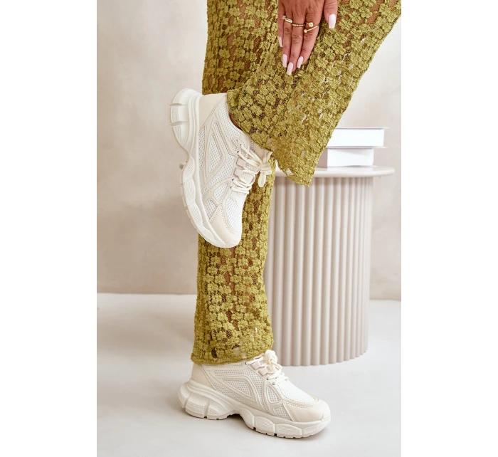 Dámské Sportovní Tenisky Béžové model 21667815 - Boto Dámské Sportovní Tenisky Béžové model 21667815 - Boto