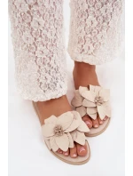 Dámské ploché nazouváky s ozdobnými květy Elzoria Dámské ploché nazouváky s ozdobnými květy Elzoria