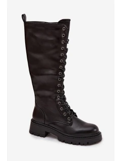 Dámské šněrovací glany Novissa – černé