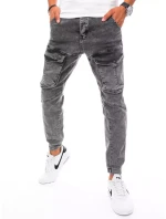 Pánské bojové džínové kalhoty tmavě šedé FashionStreet UX3275