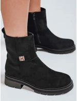 Dámské černé semišové kozačky model 21992354 - Dstreet Dámské černé semišové kozačky model 21992354 - Dstreet