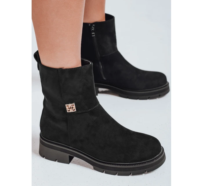 Dámské černé semišové kozačky model 21992354 - Dstreet Dámské černé semišové kozačky model 21992354 - Dstreet