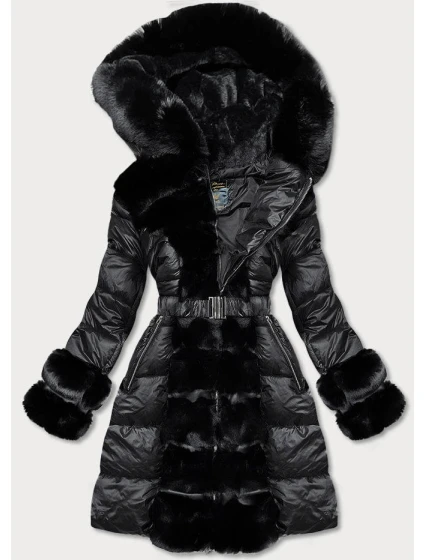 KURTKA ZIMOWA DAMSKA Z FUTERKIEM CZARNA model 21781213 - Libland