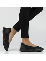model 22093847 dámské černé textilní boty na platformě - FILIPPO