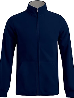 Promodoro 7971 Pánská dvojitá fleecová bunda 40.7971 navy/light grey