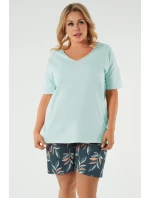 Italská móda Julietta s dlouhým rukávem barva:pistácie/potisk Italská móda Julietta s dlouhým rukávem barva:pistácie/potisk