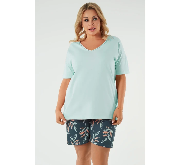 Italská móda Julietta s dlouhým rukávem barva:pistácie/potisk Italská móda Julietta s dlouhým rukávem barva:pistácie/potisk